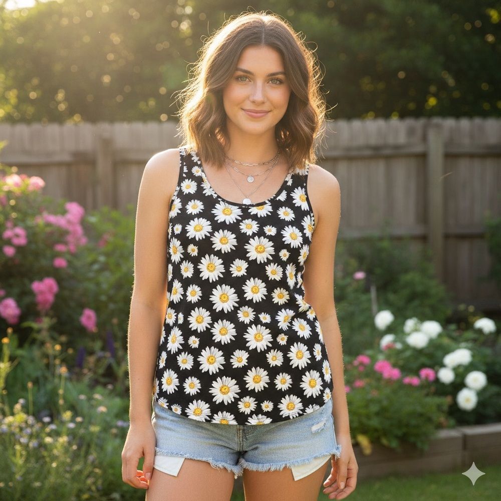 No Boundaries Daisy Floral Tank Top 3XL 3XG (21)